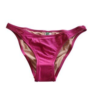 J.Crew Heritage 1989 High Leg Bikini Bottom Pink Size S Recycled Nylon Blend Swi